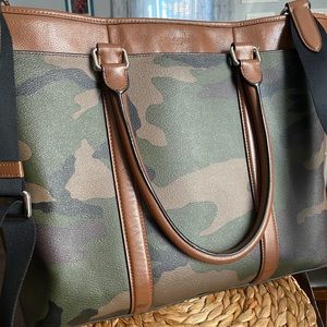 Men’s leather Coach bag.